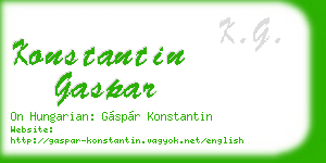 konstantin gaspar business card